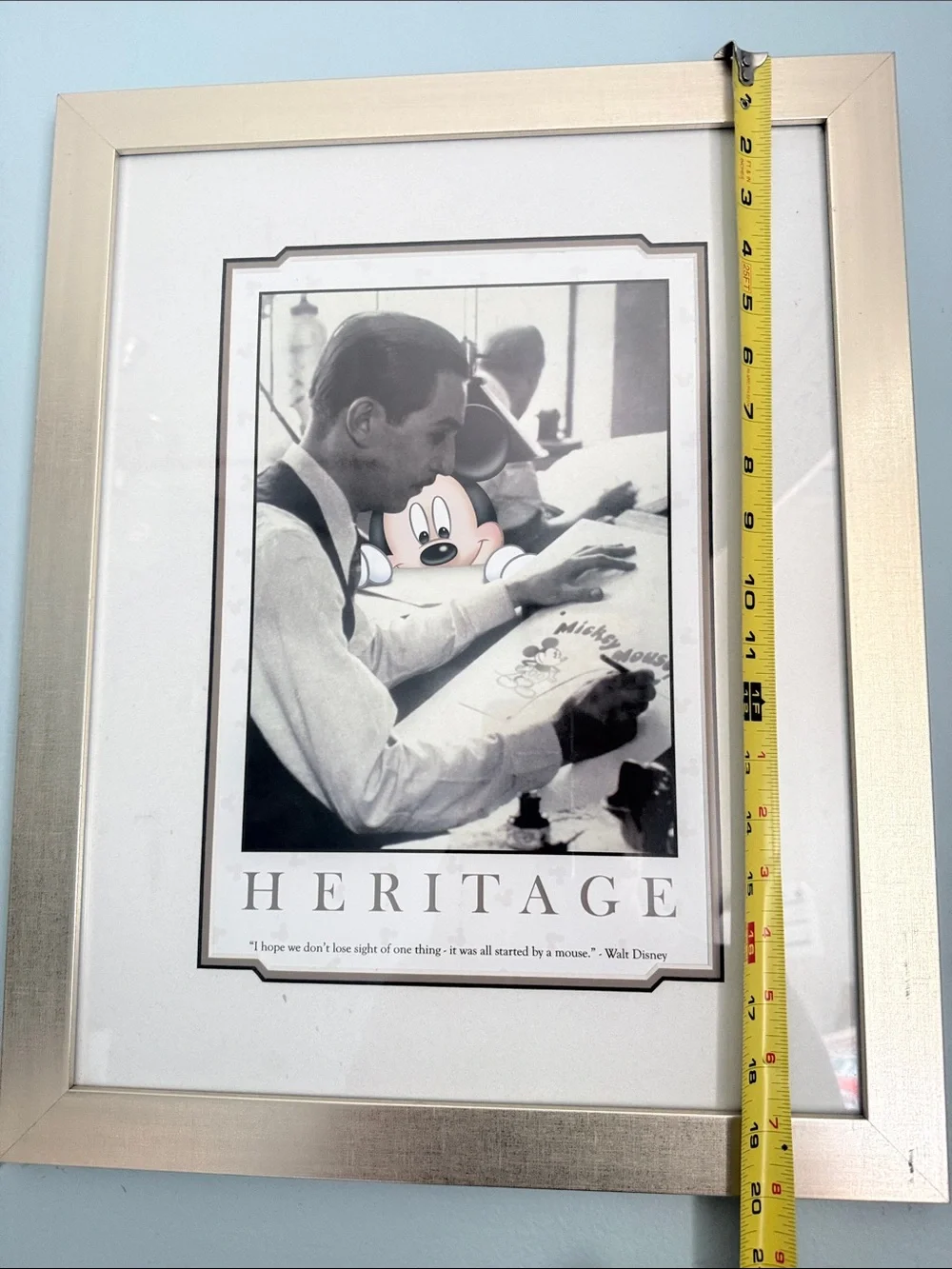 Walt Disney Quote Silver Framed Wall Art - 16x20